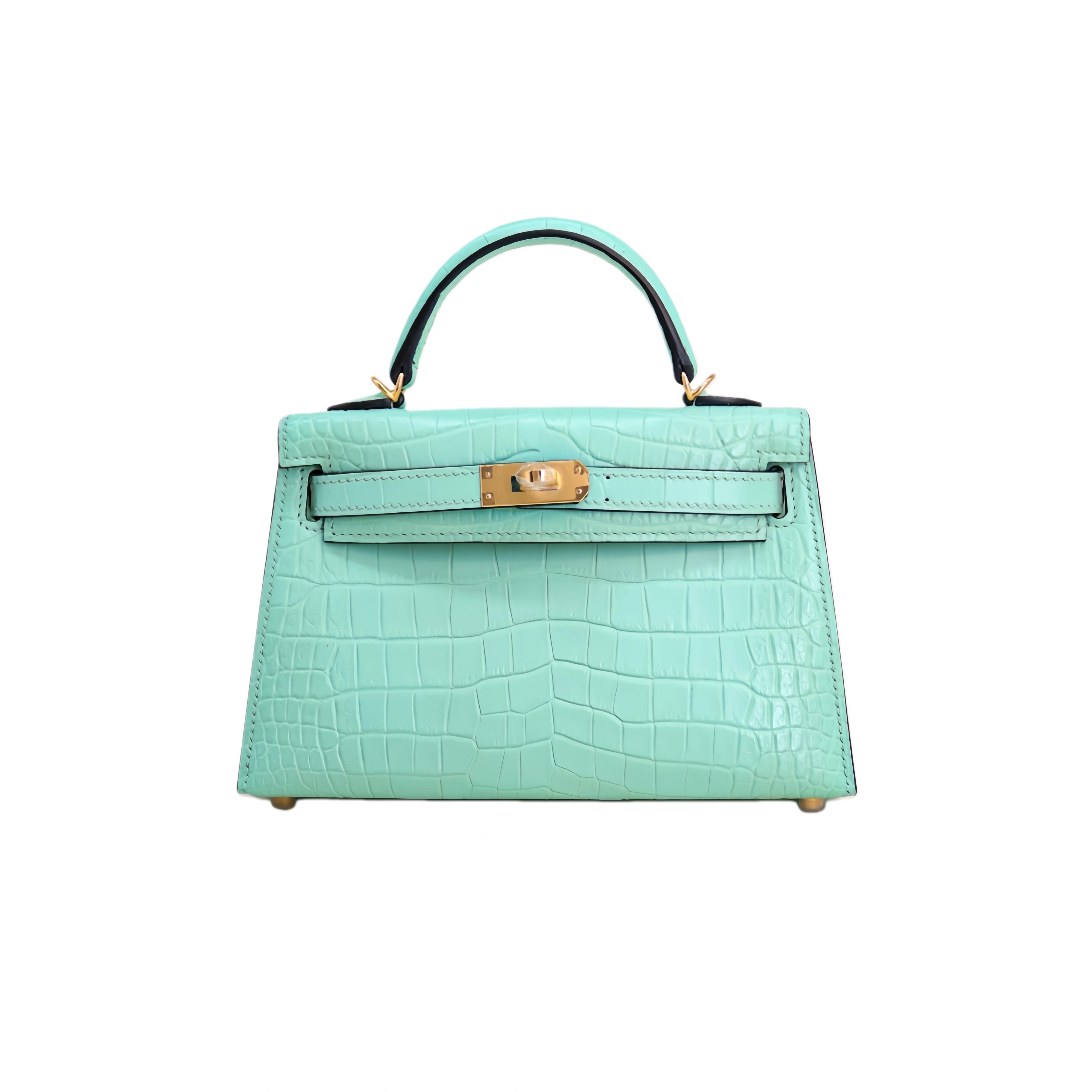 MK II 20 Matte Alligator Handbag Mint Green