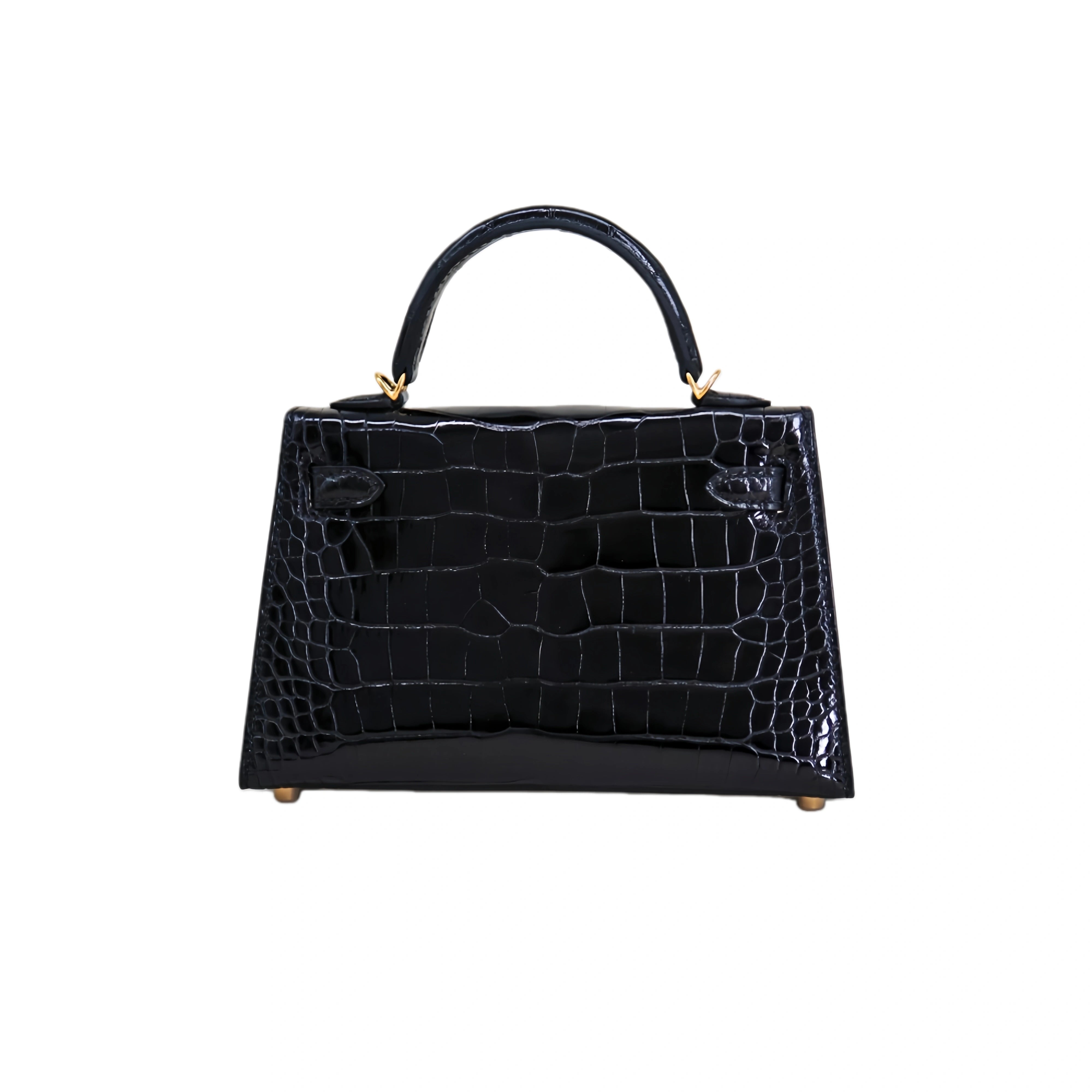 MK II 20 Lisse Alligator Handbag Noir