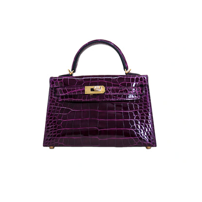 MK II 20 Lisse Alligator Handbag Amethyst Purple