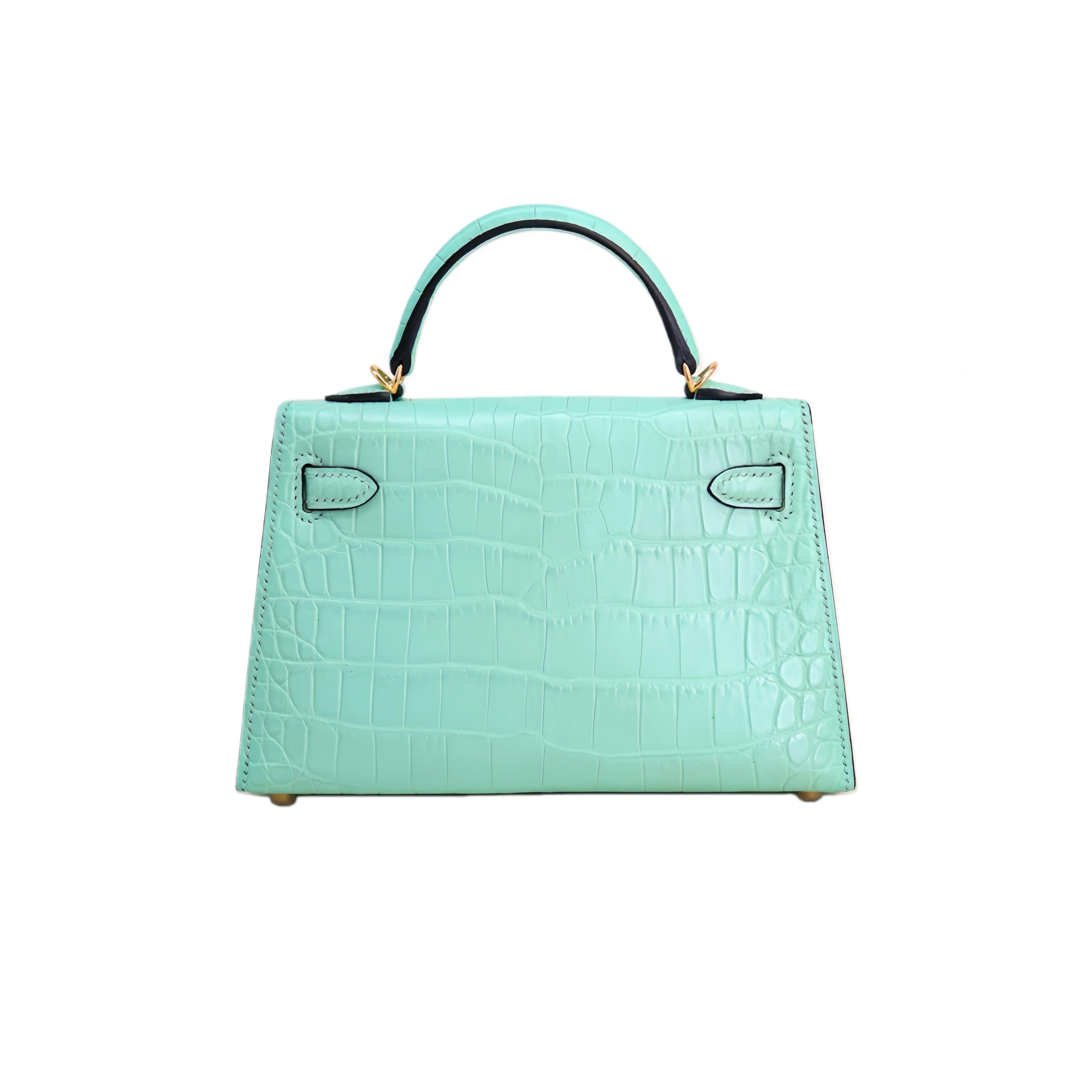 MK II 20 Matte Alligator Handbag Mint Green