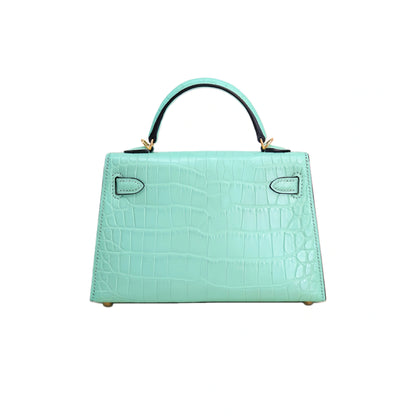 MK II 20 Matte Alligator Handbag Mint Green