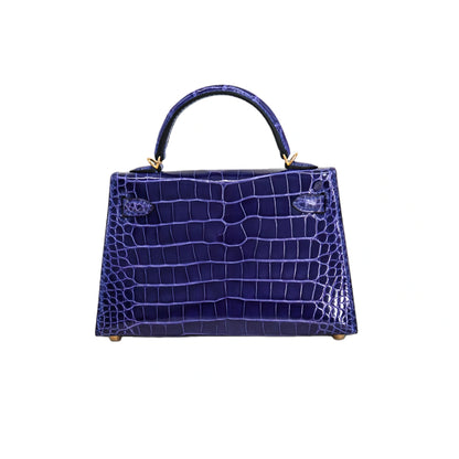 MK II 20 Lisse Alligator Handbag Bleu Saphir