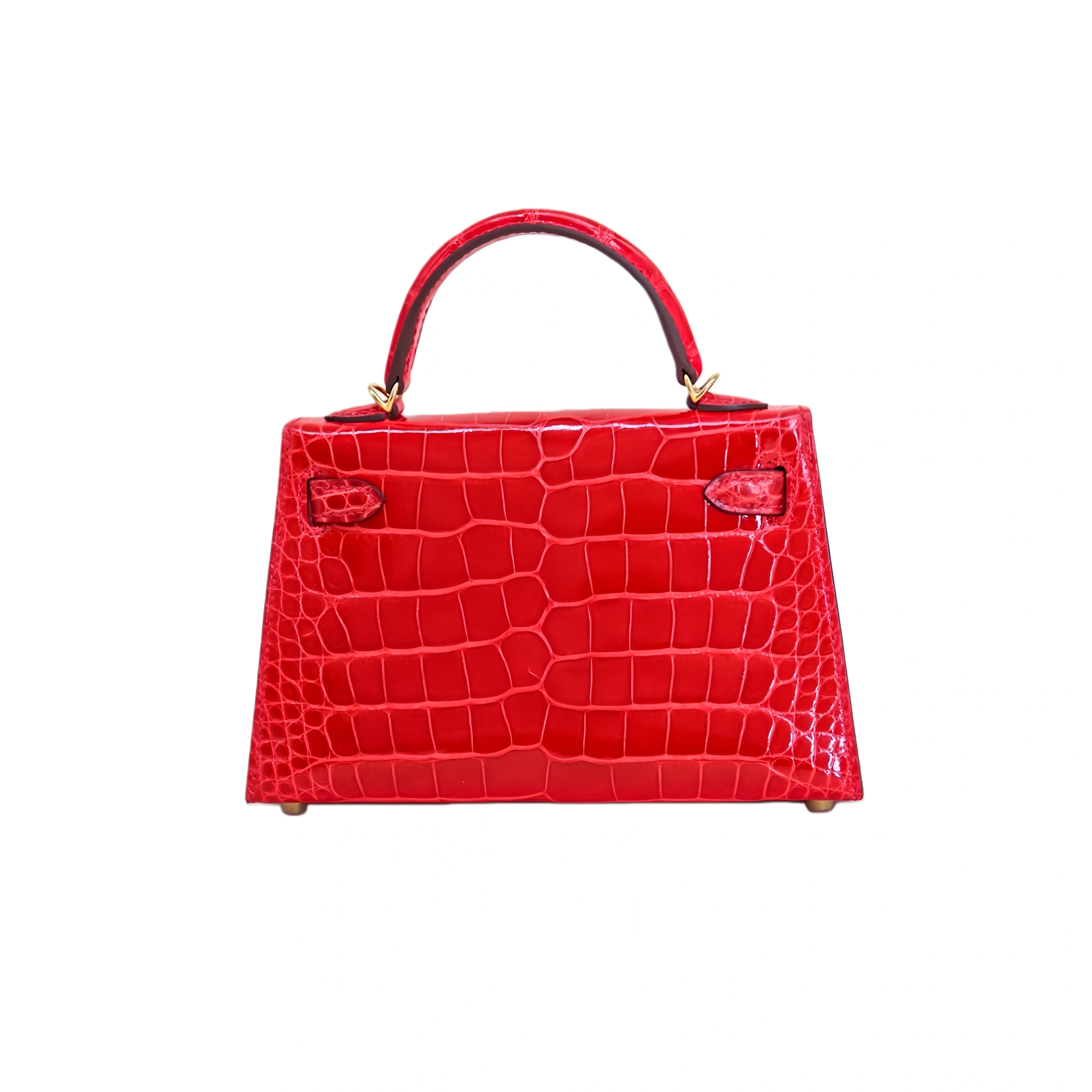 MK II 20 Lisse Alligator Handbag Rouge Vif