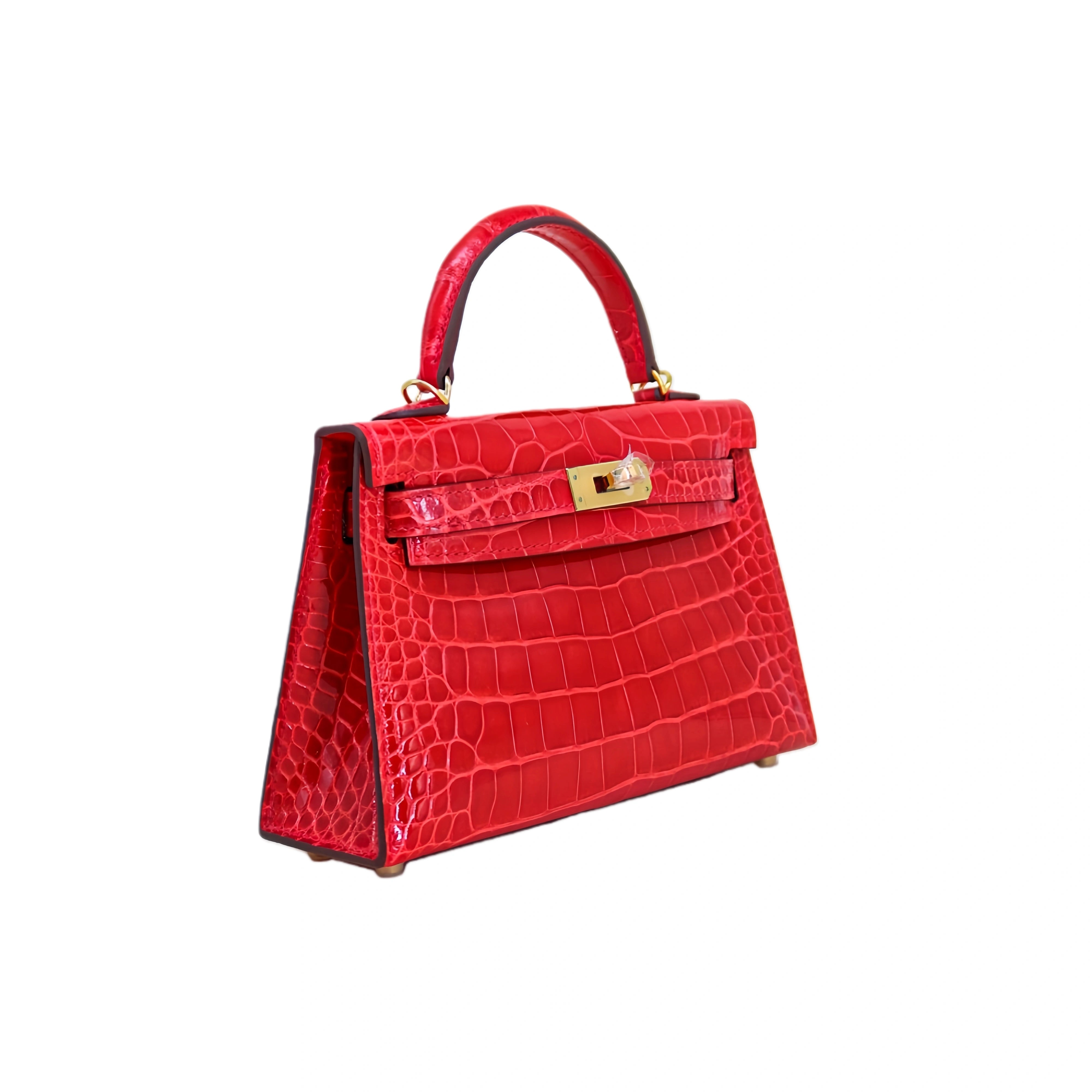 MK II 20 Lisse Alligator Handbag Rouge Vif