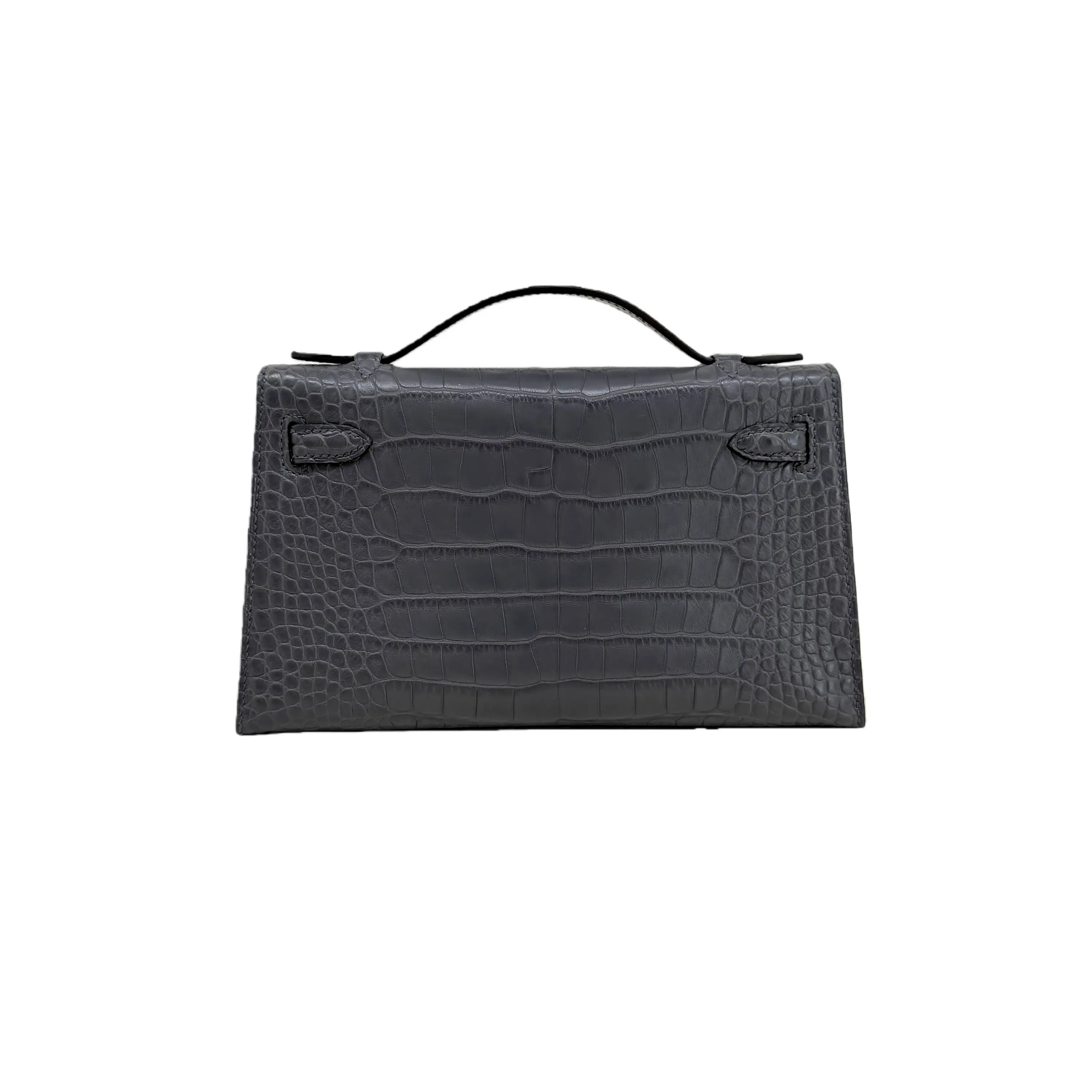 MK I 22 Gris Meyer Matte Alligator GHW – Slate-Gray Exotic Mini