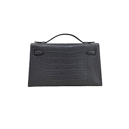 MK I 22 Gris Meyer Matte Alligator GHW – Slate-Gray Exotic Mini