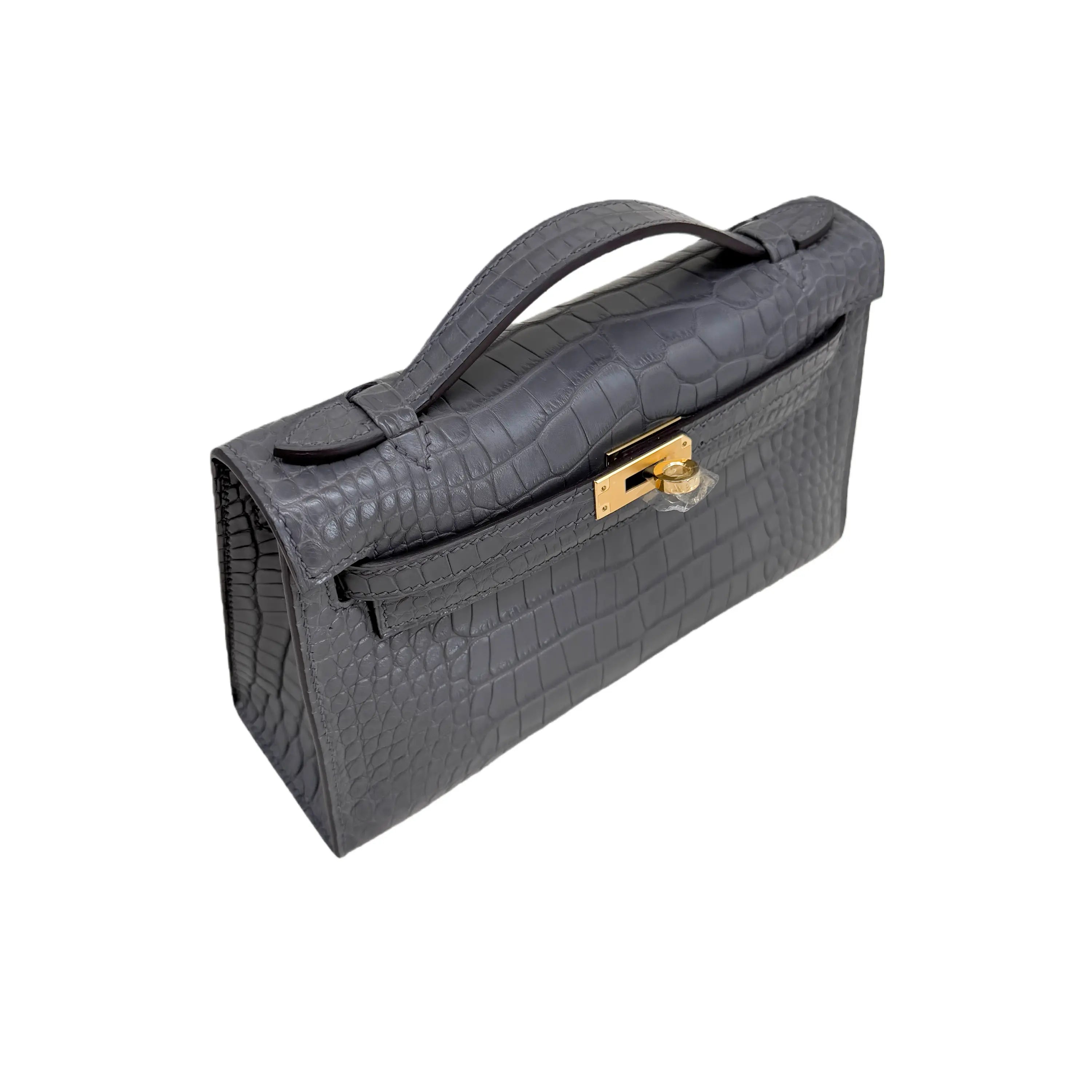 MK I 22 Gris Meyer Matte Alligator GHW – Slate-Gray Exotic Mini