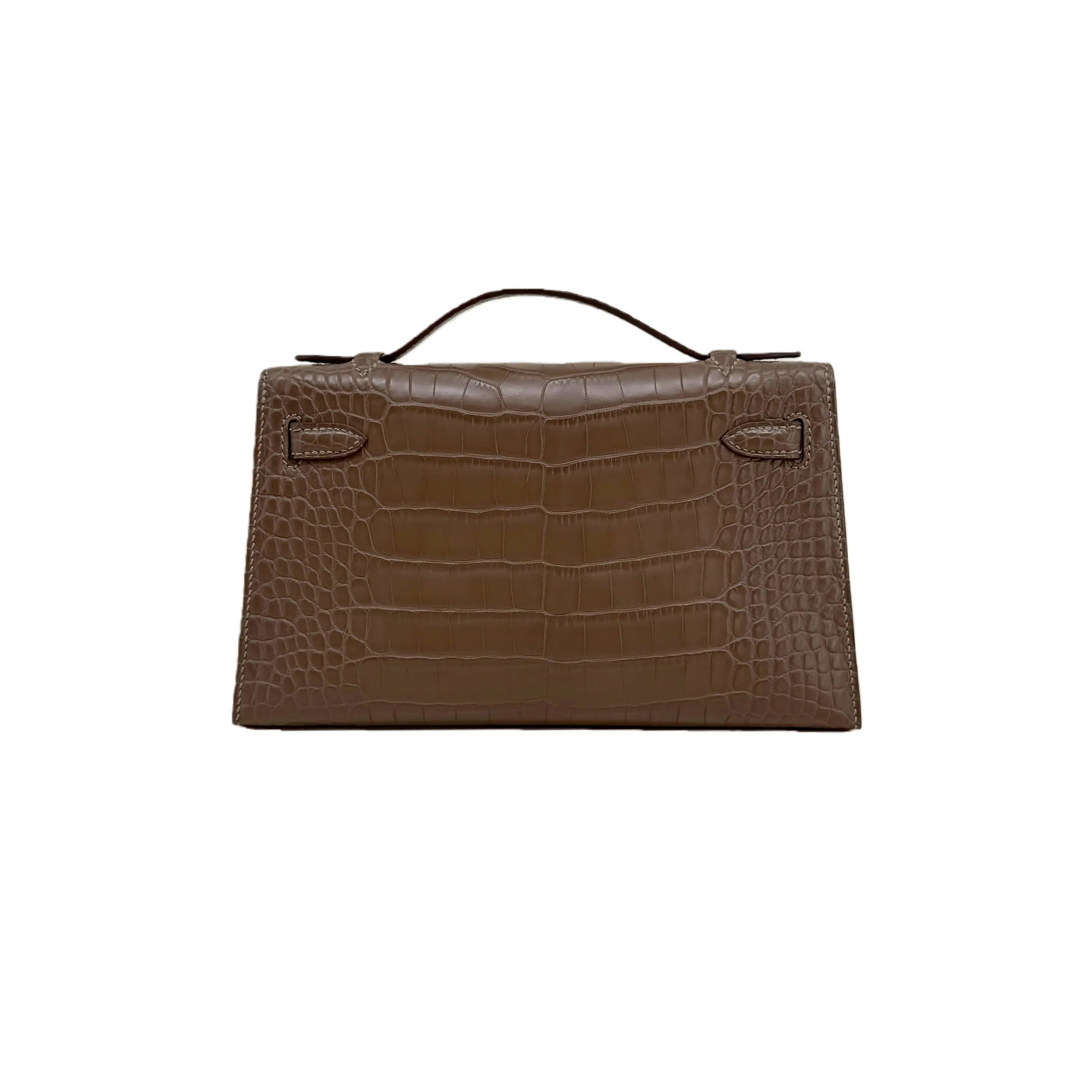 MK I 22 Taupe Matte Alligator GHW – Taupe-Gray Exotic Mini