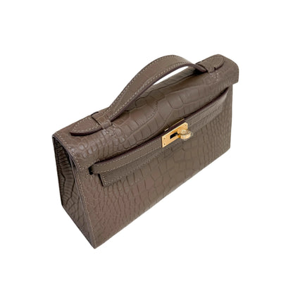 MK I 22 Taupe Matte Alligator GHW – Taupe-Gray Exotic Mini