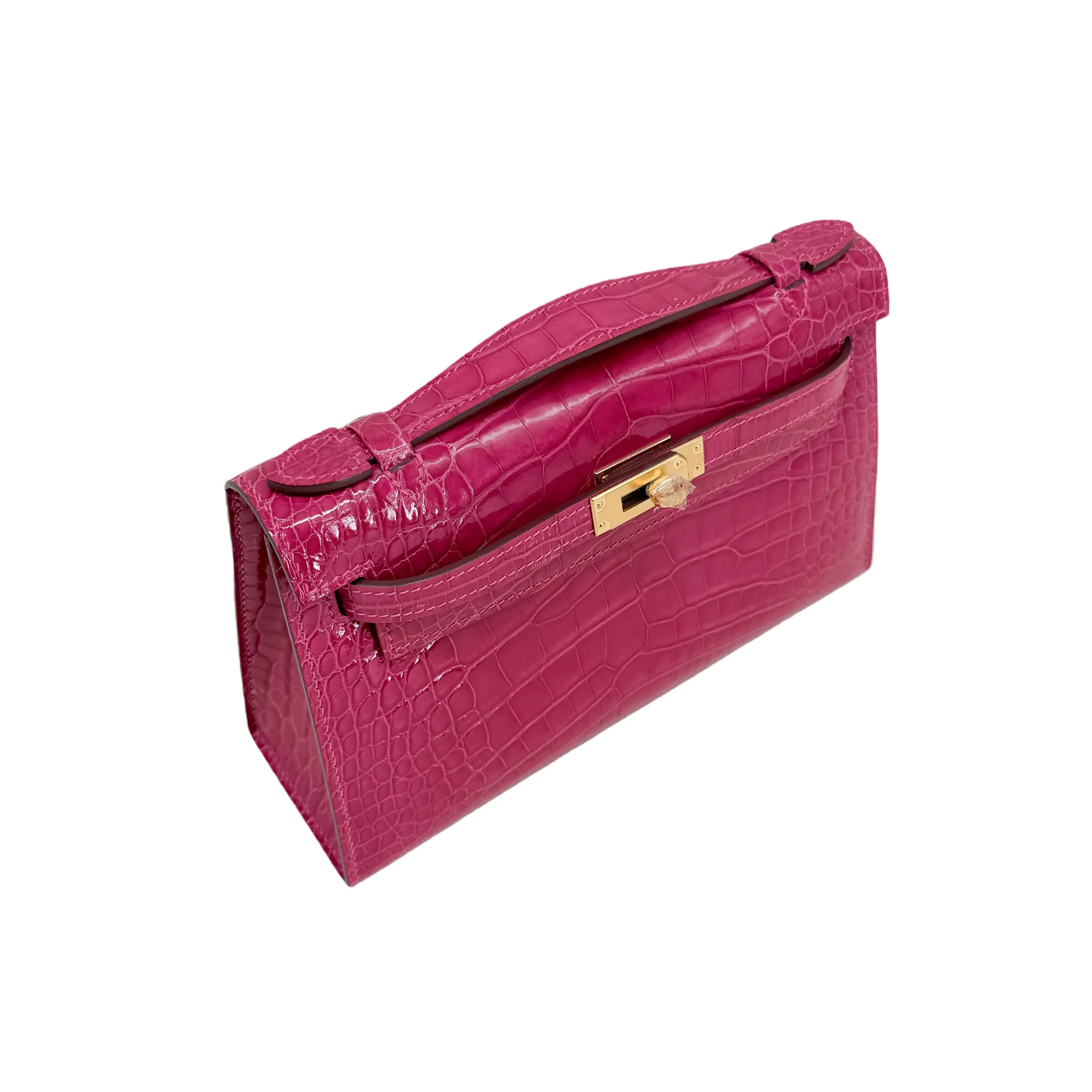 MK I 22 Rose Tyrien Lisse Alligator GHW – Fuchsia-Pink Exotic Mini