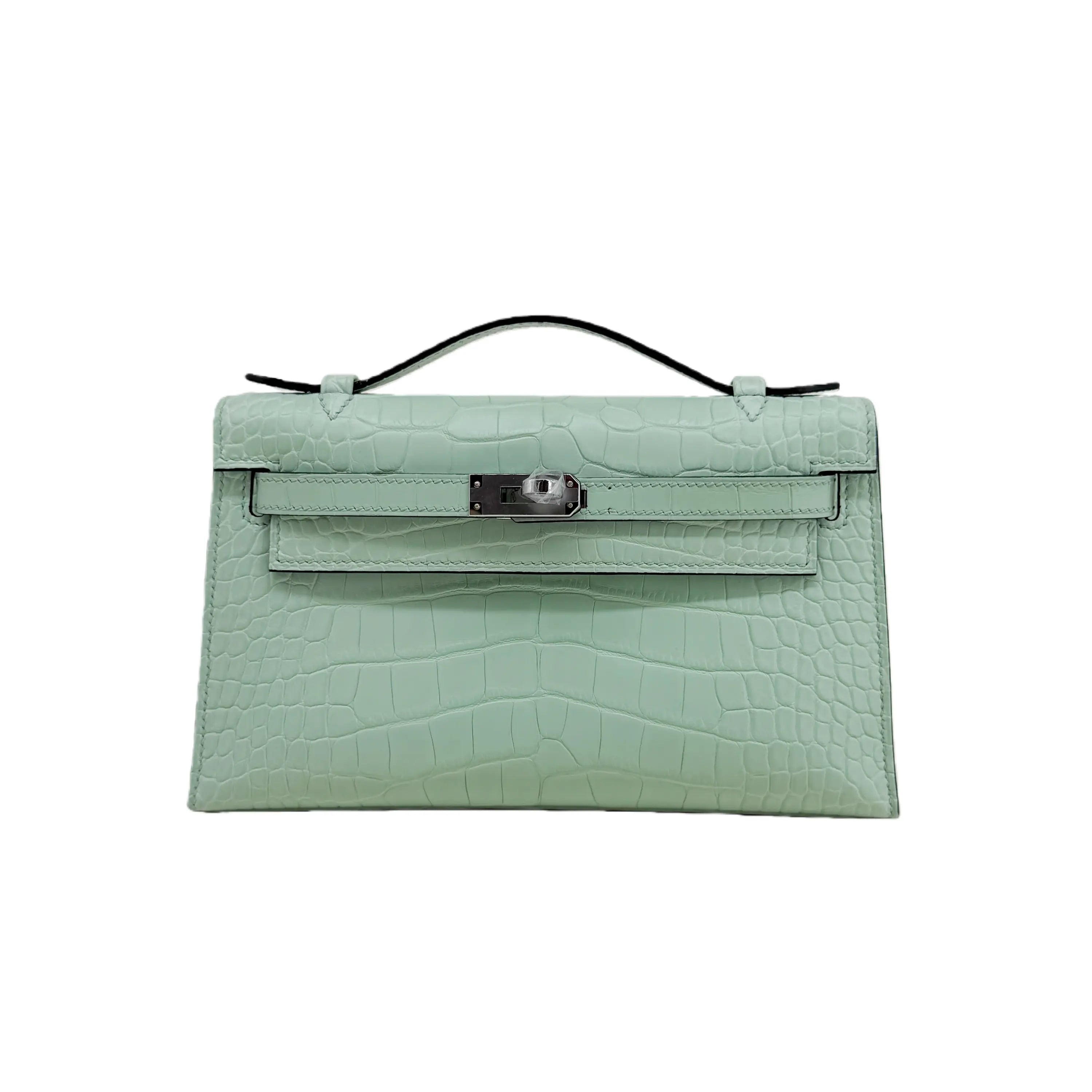 MK I 22 Vert d'Eau Matte Alligator PHW – Mint-Pearl Exotic Mini