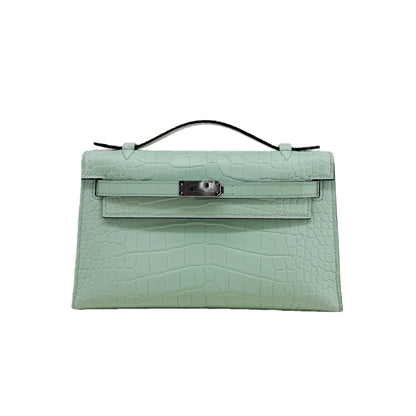 MK I 22 Vert d'Eau Matte Alligator PHW – Mint-Pearl Exotic Mini