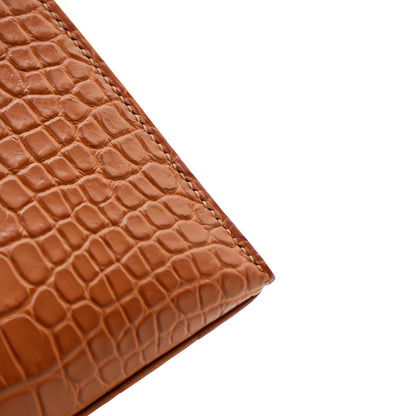 MK I 22 Matte Alligator Handbag Cognac