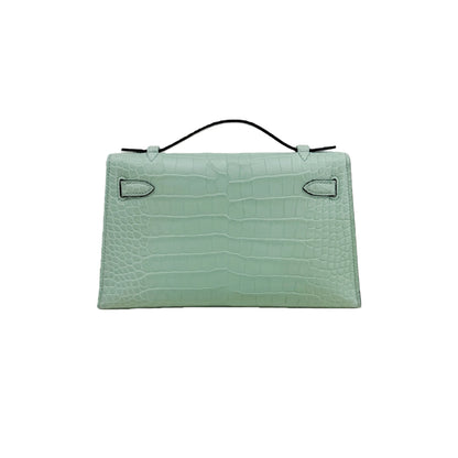 MK I 22 Vert d'Eau Matte Alligator PHW – Mint-Pearl Exotic Mini