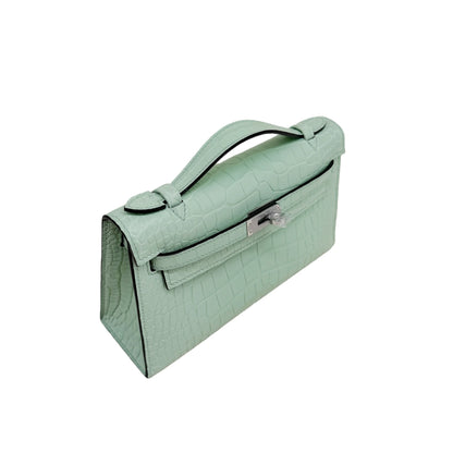 MK I 22 Vert d'Eau Matte Alligator PHW – Mint-Pearl Exotic Mini