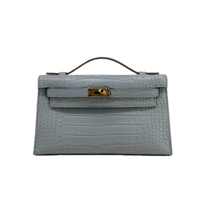 MK I 22 Gris Perle Matte Alligator GHW – Pearl-Gray Exotic Mini