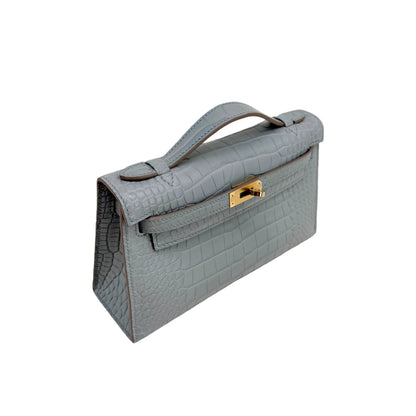 MK I 22 Gris Perle Matte Alligator GHW – Pearl-Gray Exotic Mini