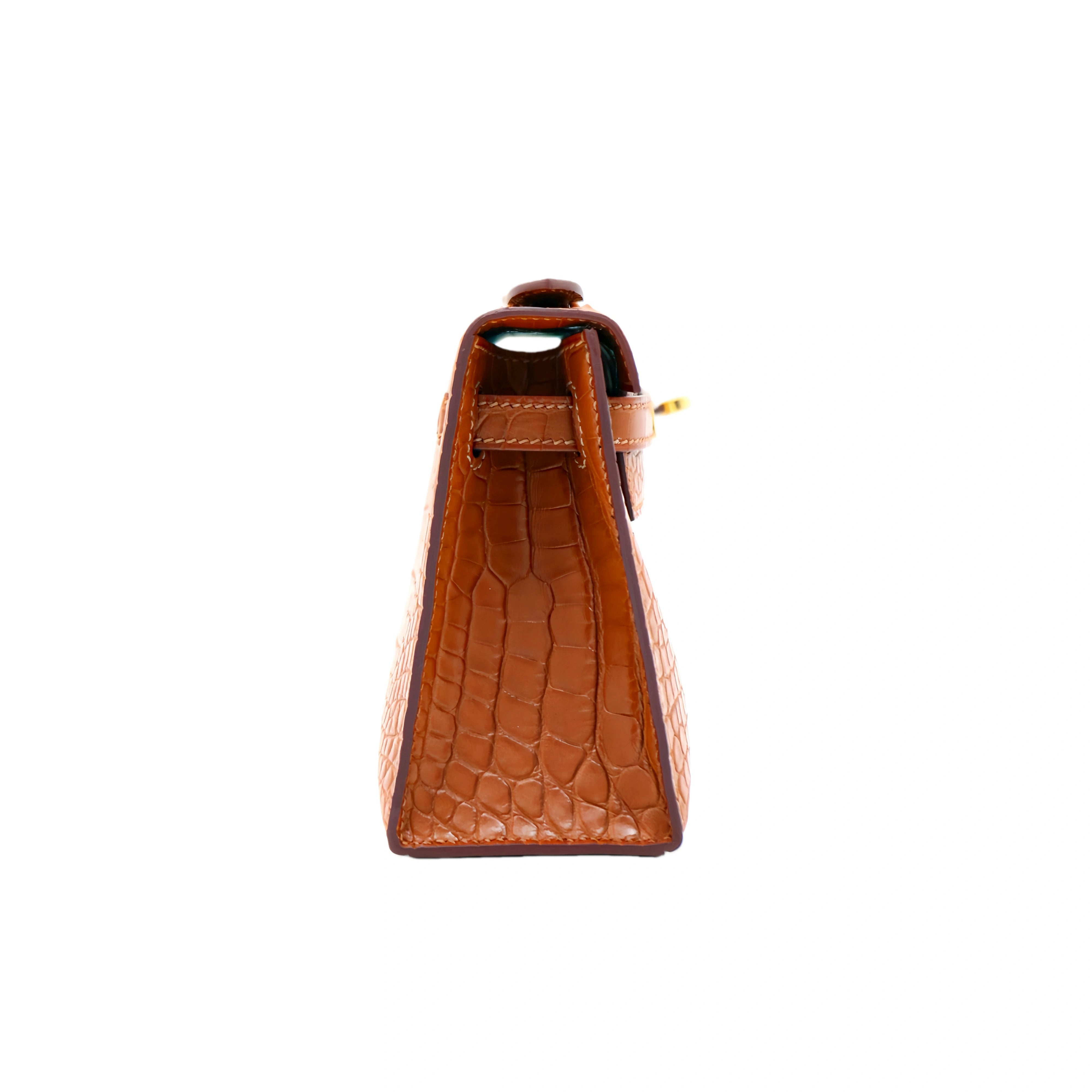 MK I 22 Matte Alligator Handbag Cognac