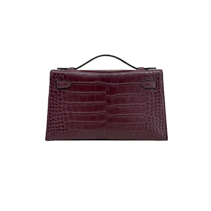 MK I 22 Prune Matte Alligator Gold Hardware