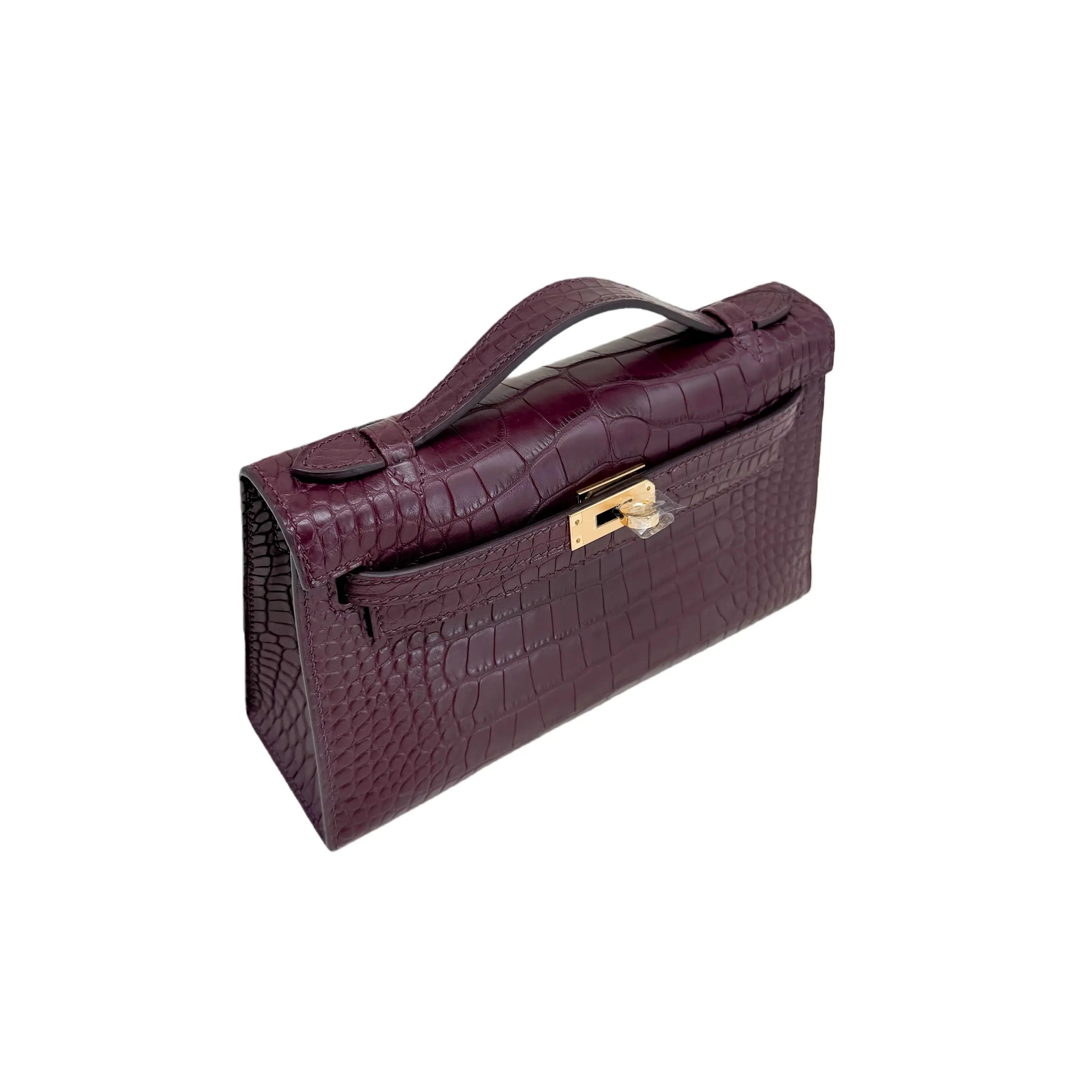 MK I 22 Prune Matte Alligator Gold Hardware