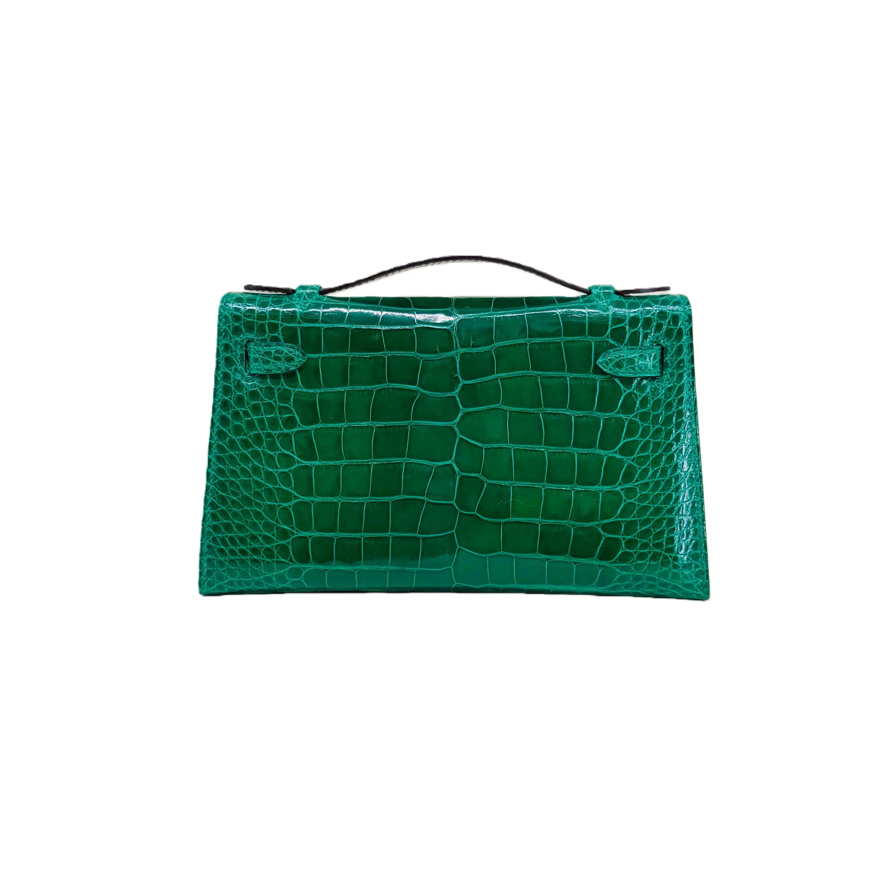 MK I 22 Emerald Green Lisse Alligator Gold Hardware