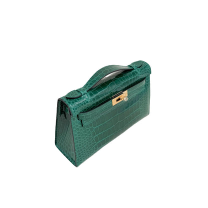 MK I 22 Emerald Green Lisse Alligator Gold Hardware