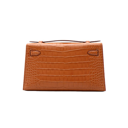 MK I 22 Matte Alligator Handbag Cognac