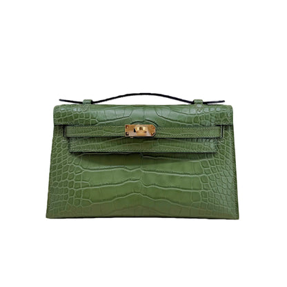 MK I 22 Vert Olive Matte Alligator Gold Hardware