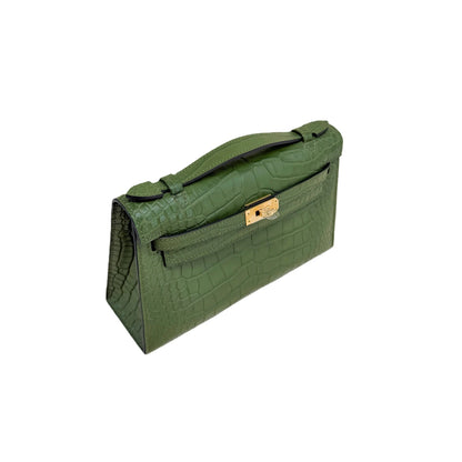 MK I 22 Vert Olive Matte Alligator Gold Hardware