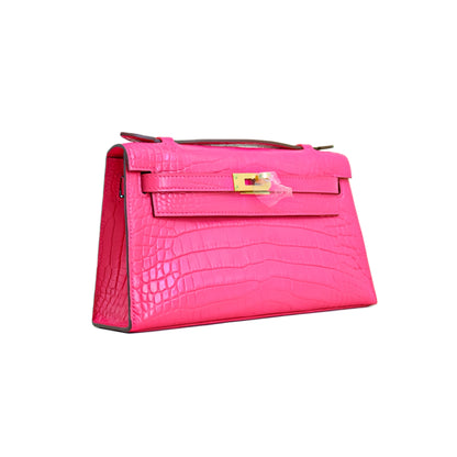 MK I 22 Matte Alligator Handbag Rose Pink
