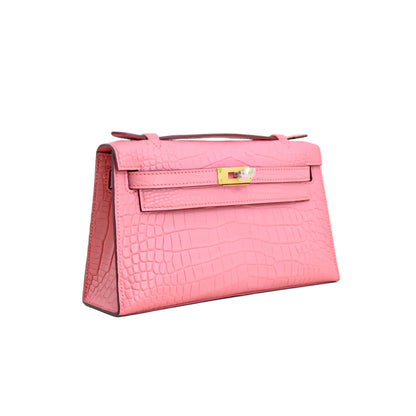 MK I 22 Matte Alligator Handbag Baby Pink