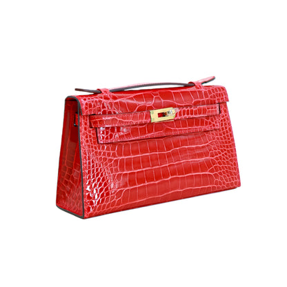 MK I 22 Lisse Alligator Handbag Rouge Vif