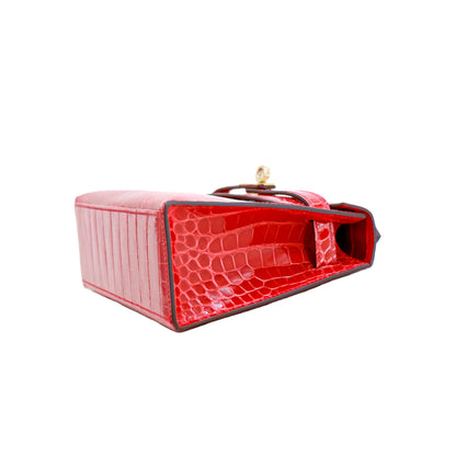MK I 22 Lisse Alligator Handbag Rouge Vif