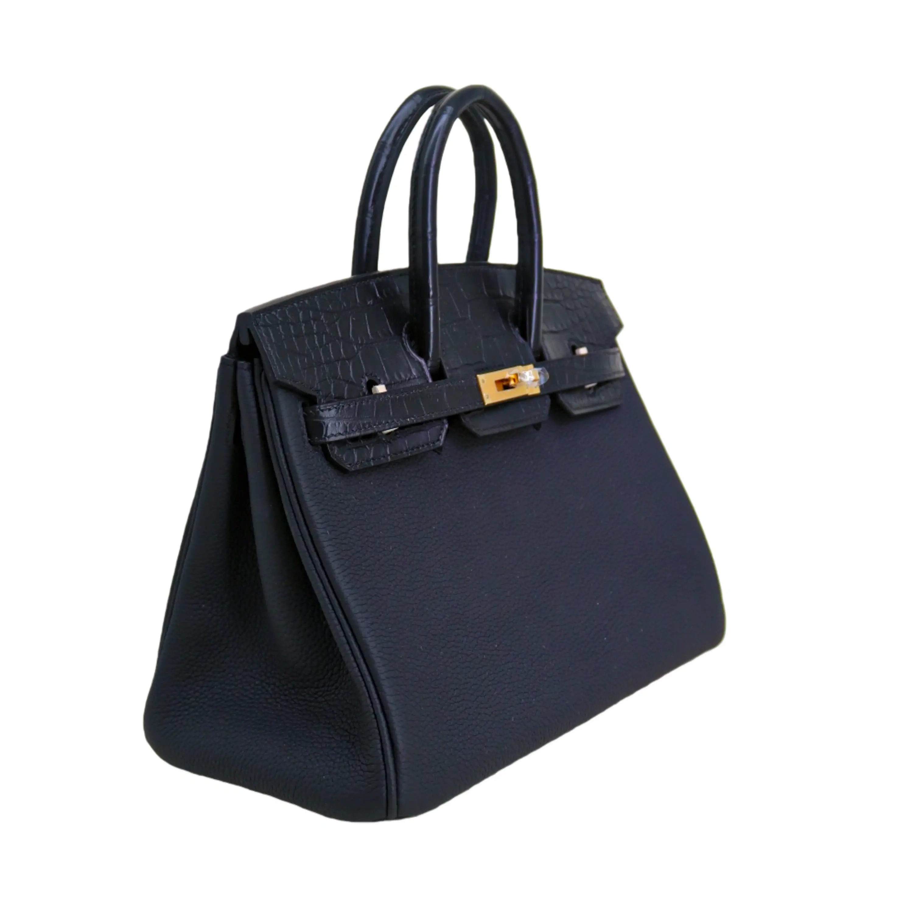 BK 25 Alligator mississippiensis & Togo Calfskin in Black