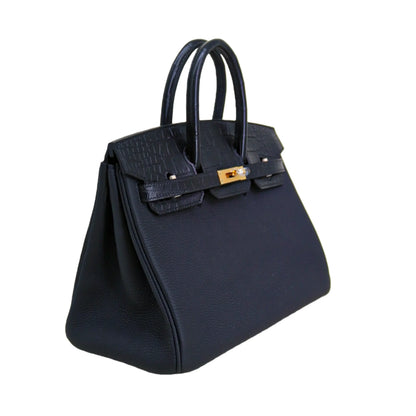 BK 25 Alligator mississippiensis & Togo Calfskin in Black