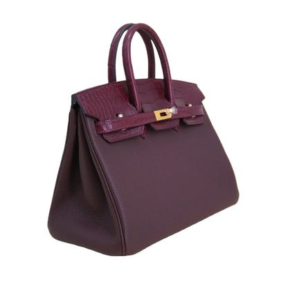 BK 25 Alligator mississippiensis & Togo Calfskin in Deep Burgundy