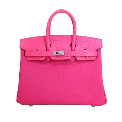 BK 25 Alligator mississippiensis & Togo Calfskin in Rose Pink