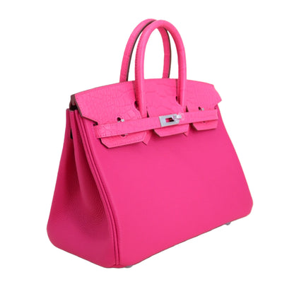 BK 25 Alligator mississippiensis & Togo Calfskin in Rose Pink