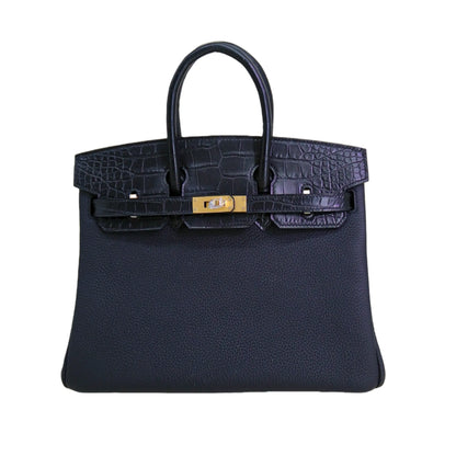 BK 25 Alligator mississippiensis & Togo Calfskin in Black